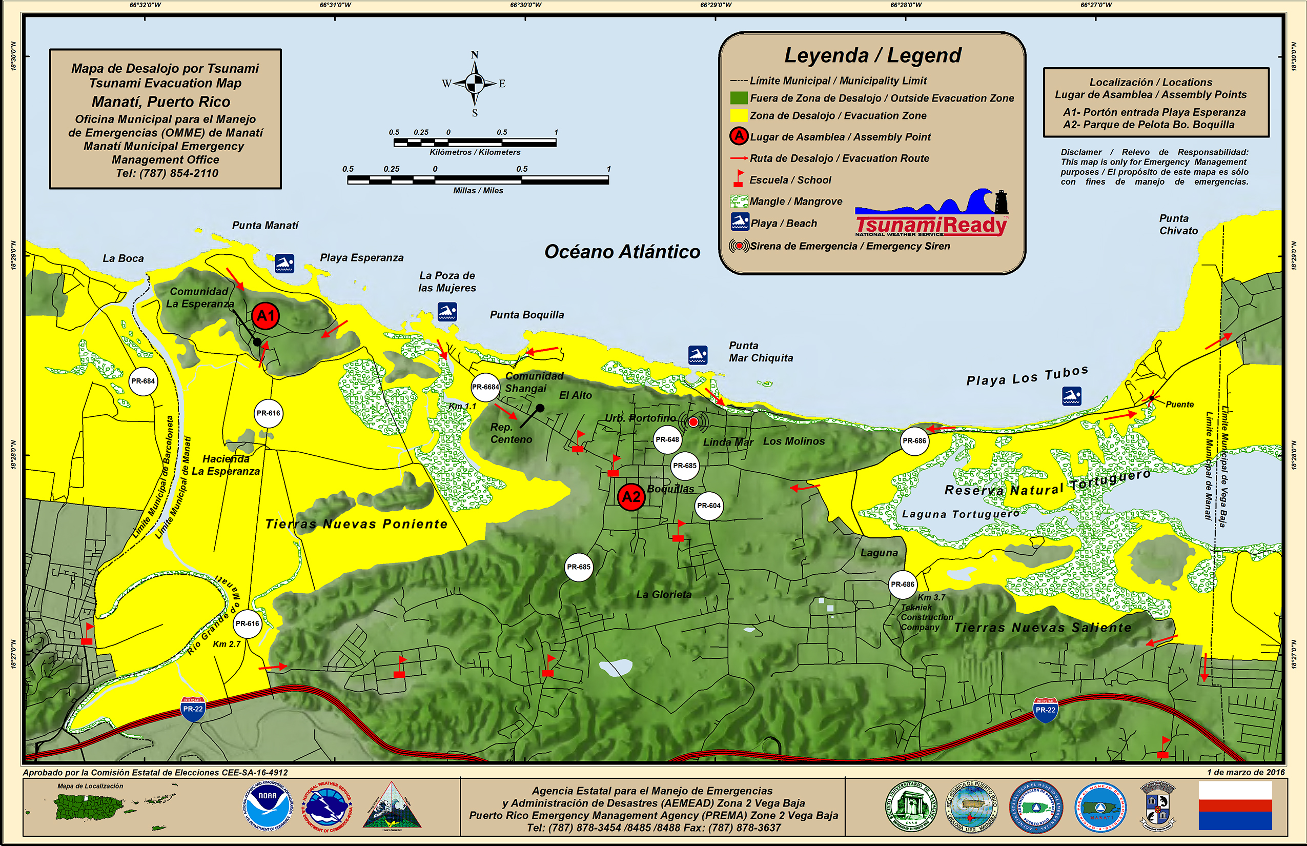 arecibo and san juan puerto rico map